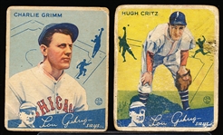 1934 Goudey Baseball- 2 cards