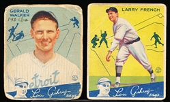 1934 Goudey Baseball- 2 cards