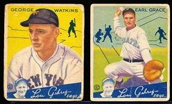 1934 Goudey Baseball- 2 cards