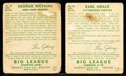 1934 Goudey Baseball- 2 cards