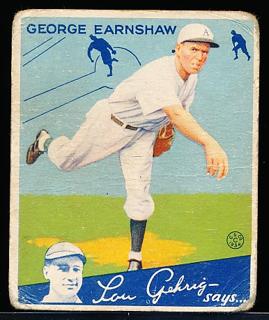1934 Goudey Baseball- #41 Earnshaw, White Sox