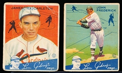 1934 Goudey Baseball- 2 cards