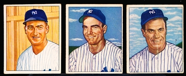 1950 Bowman Bb- 3 Diff NY Yankees