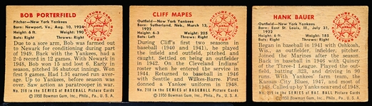 1950 Bowman Bb- 3 Diff NY Yankees