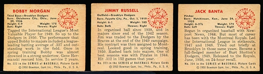 1950 Bowman Bb- 3 Diff Brooklyn Dodgers