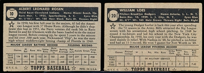 1952 Topps Bb-2 Diff Black backs