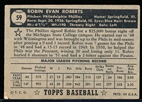 1952 Topps Bb-#59 Robin Roberts, Phillies