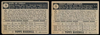 1952 Topps Bb-2 Diff Black backs