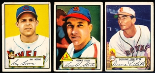 1952 Topps Bb-3 Diff Red backs