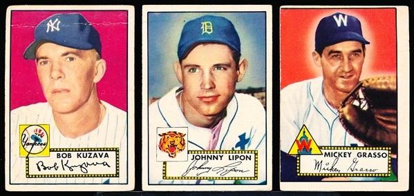 1952 Topps Bb- 3 Diff