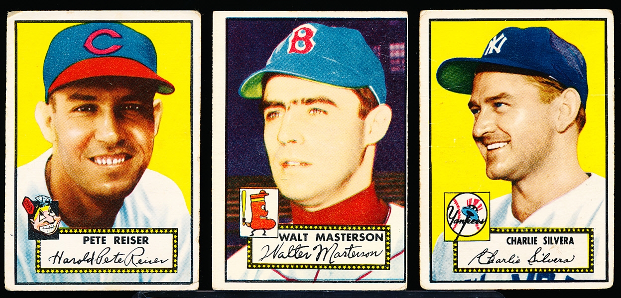1952 Topps Bb- 3 Diff