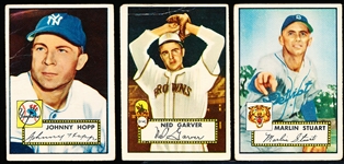 1952 Topps Bb- 3 Diff