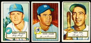 1952 Topps Bb- 3 Diff