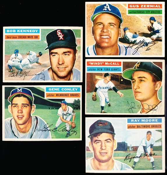 1956 Topps Baseball- 5 Diff