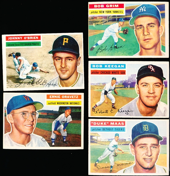 1956 Topps Baseball- 5 Diff