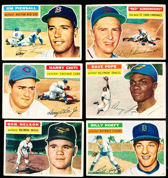 1956 Topps Baseball- 6 Diff