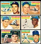 1956 Topps Baseball- 6 Diff