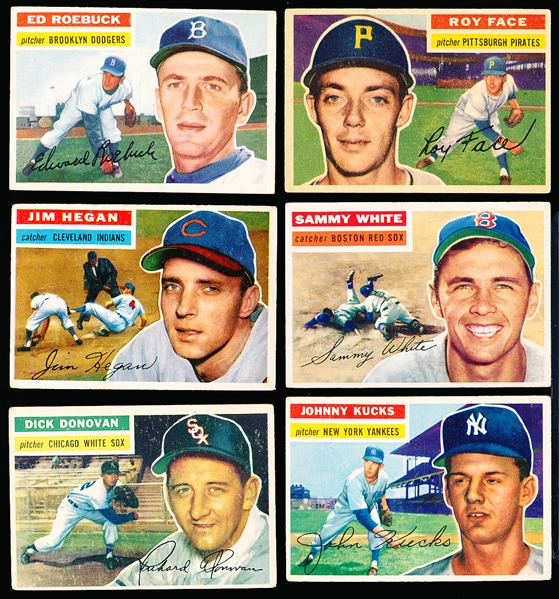 1956 Topps Baseball- 6 Diff