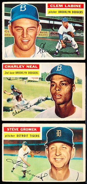 1956 Topps Baseball- 8 Diff