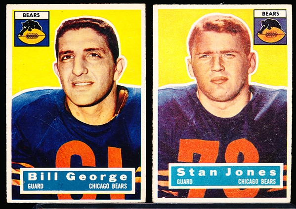 1956 Topps Fb- 2 Diff Chicago Bears RC