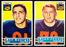 1956 Topps Fb- 2 Diff Chicago Bears RC