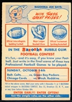 1956 Topps Fb- Contest Card #1 