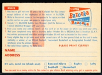 1956 Topps Fb- Contest Card #1 