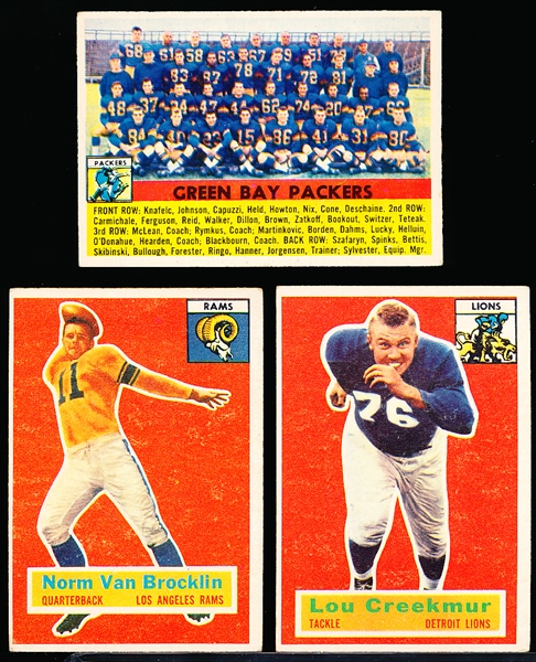 1956 Topps Fb- 3 Diff