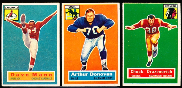 1956 Topps Fb- 3 Diff