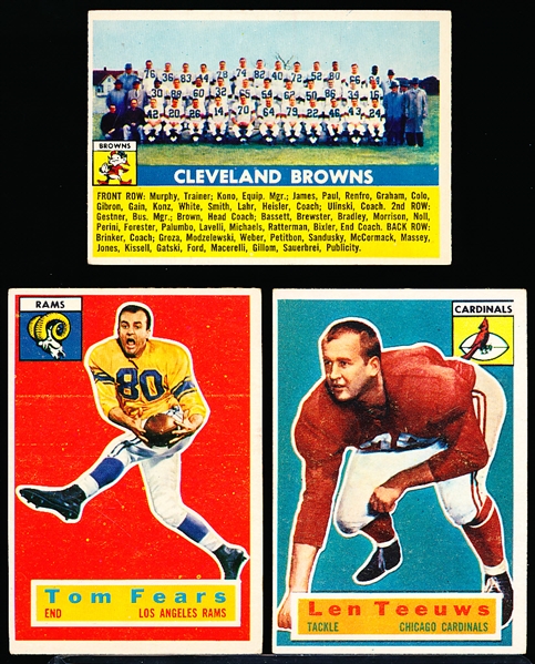 1956 Topps Fb- 3 Diff