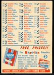 1956 Topps Fb- Checklist 