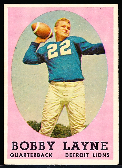 1958 Topps Fb- #2 Bobby Layne, Lions