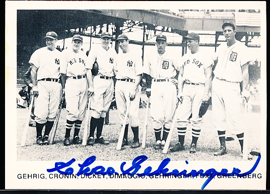Autod 79 Galasso “Baseball Greats” #89 CL- Signed by Gehringer