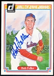 Autographed 1983 Donruss Hall of Fame Bsbl. Heroes #36 Bob Feller, Indians