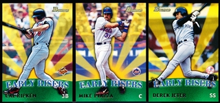 1999 Bowman Bsbl. “Early Risers”- 1 Complete Set of 11 Cards