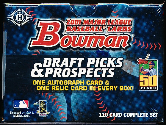 2001 Bowman Draft Picks and Prospects Bsbl.- 1 Factory Sealed Set of 110 Cards