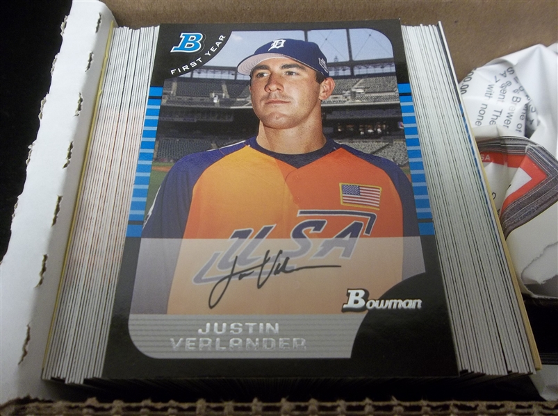 2005 Bowman Draft Picks and Prospects Bsbl.- 1 Complete Set of 165 Cards