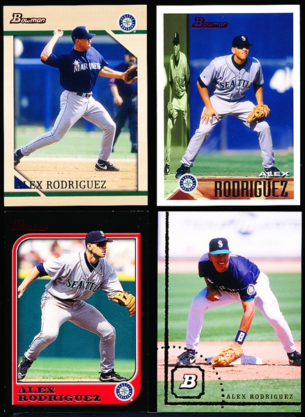 2005 Bowman Bsbl. “Alex Rodriguez Throwbacks”- 4 Diff. Cards