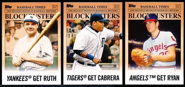 2012 Topps Update Bsbl. “Blockbusters”- 1 Complete Set of 30 Cards