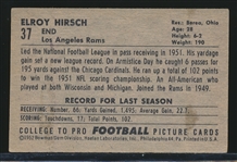 1952 Bowman Small Ftbl. #37 Elroy Hirsch, Rams