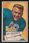 1952 Bowman Small Ftbl. #129 Jack Christiansen RC, Lions