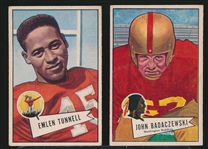 1952 Bowman Small Ftbl.- 2 Diff. Cards