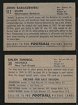 1952 Bowman Small Ftbl.- 2 Diff. Cards