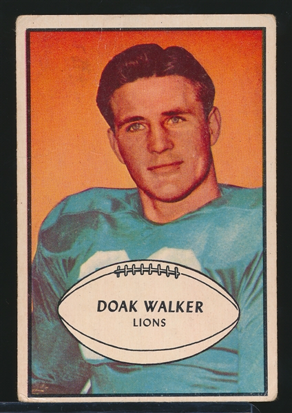 1953 Bowman Ftbl. #6 Doak Walker, Lions