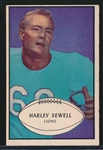 1953 Bowman Ftbl. #58 Harley Sewell SP, Lions