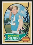 Autographed 1970 Topps Ftbl. #10 Bob Griese, Dolphins