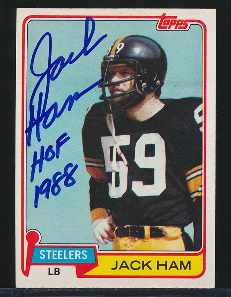 Autographed 1981 Topps Ftbl. #235 Jack Ham, Steelers