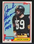 Autographed 1981 Topps Ftbl. #235 Jack Ham, Steelers