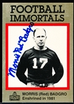 Autographed 1985-87 Football Immortals #9 Red Badgro