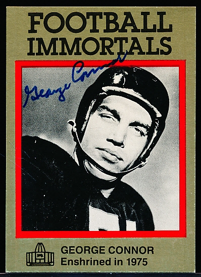 Autographed 1985-87 Football Immortals #30 George Connor, Bears